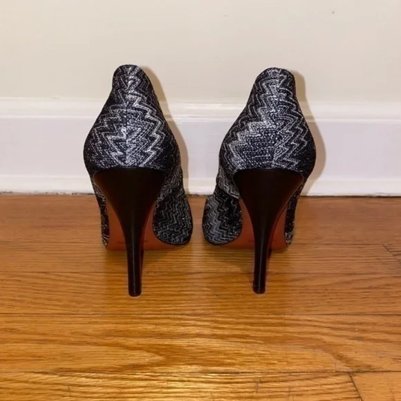 Missoni black and white zigzag heels - Picture 3 of 5